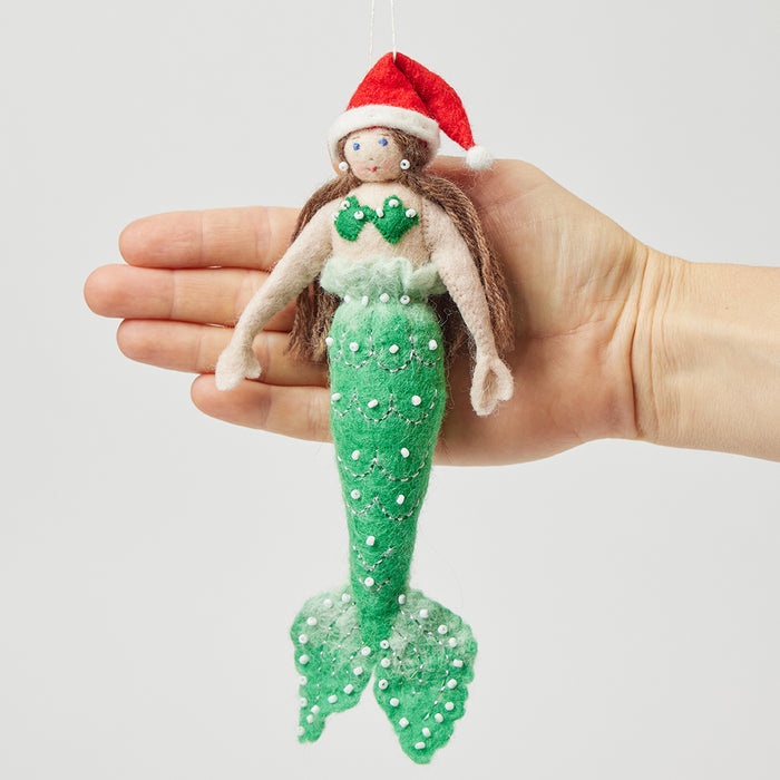 Christmas Mermaid Ornament - Light