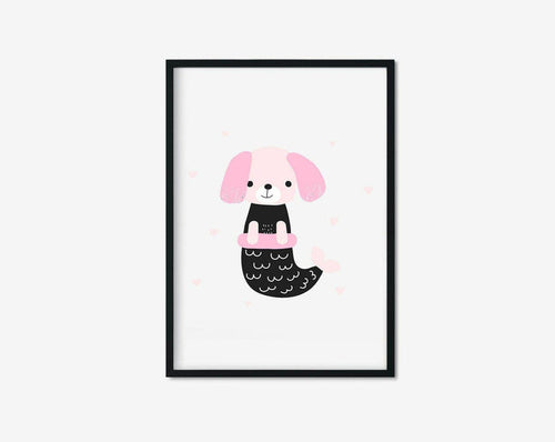 Kids Art Print Coco Dog, Kids Modern Wall Art, Nursery Art Prints, Kids Wall Decor, Nursery Wall Art