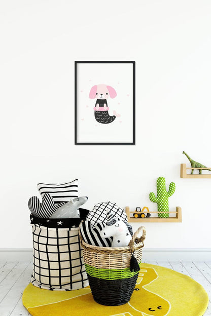 Kids Art Print Coco Dog, Kids Modern Wall Art, Nursery Art Prints, Kids Wall Decor, Nursery Wall Art