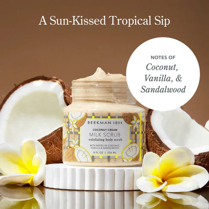 Beekman 1802 Coconut Cream goat milk exfoliating body scrub for self-care gift from Magnolias Home Decor