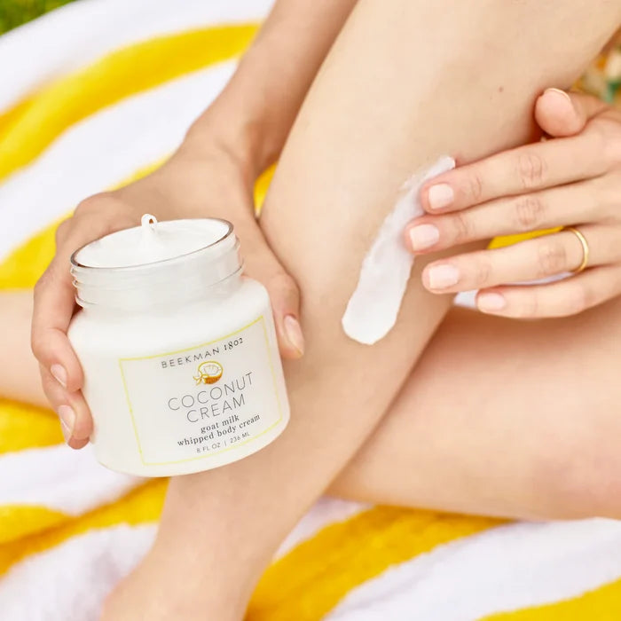 Beekman 1802 Coconut Cream goat milk whipped body cream 8 oz for self-care gift from Magnolias Home Decor