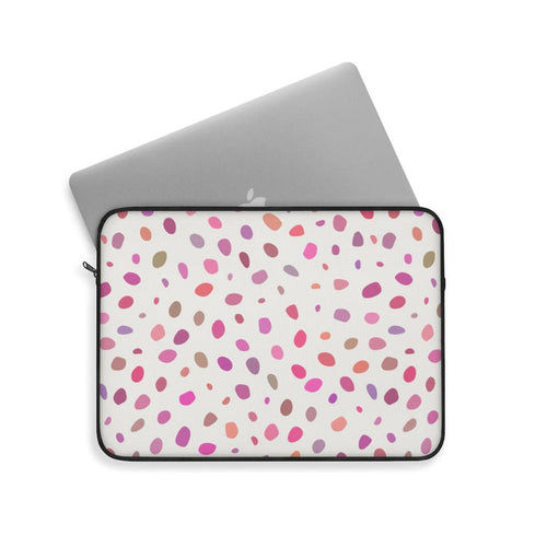 Polka Dots Laptop Sleeve Cover,  Modern Tablet Cover, iPad Sleeve, IT Accessories, School Supplies