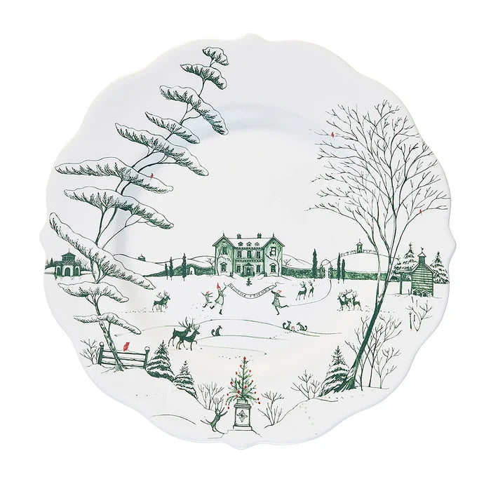 Country Estate Winter Frolic Evergreen Dinnerware