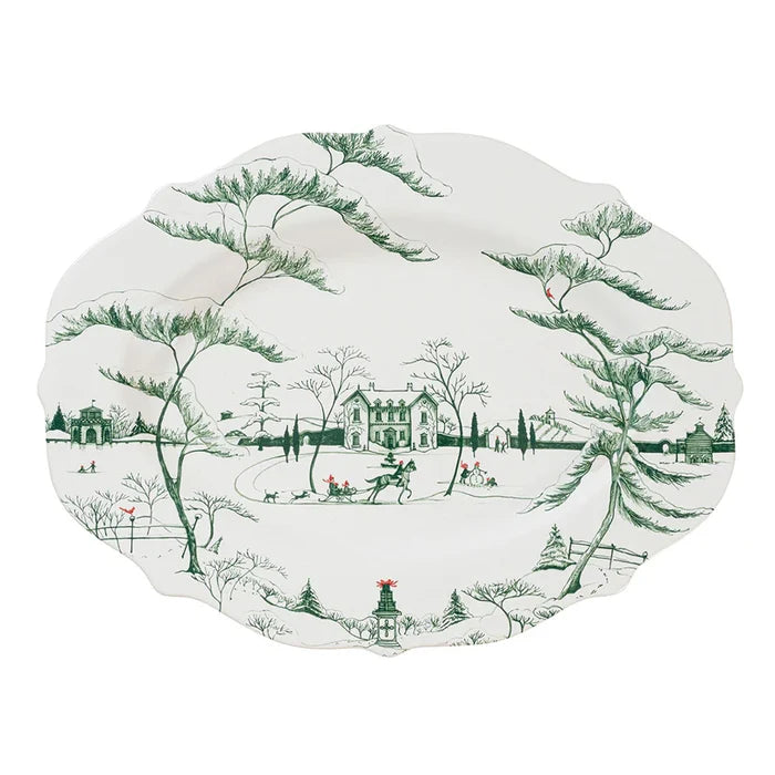 Country Estate Winter Frolic Evergreen Dinnerware