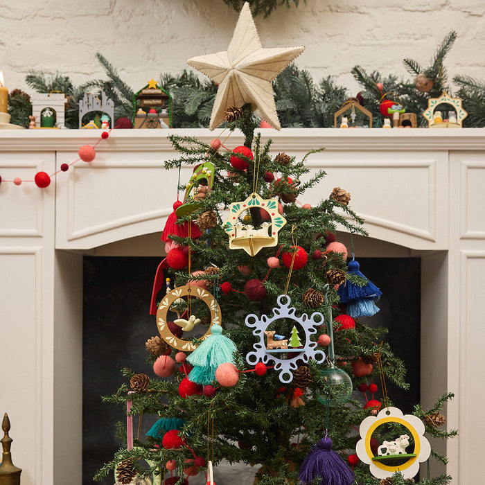 Sweet cow-themed ornament bringing warmth to holiday trees or farmhouse setups