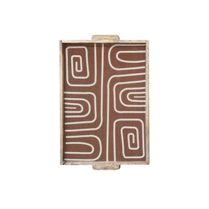 Design Enameled Mango Wood Tray