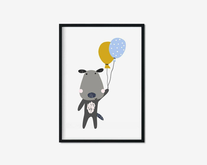 Kids Art Print Cute Doggy Balloons, Kids Wall Art, Nursery Art Prints, Kids Wall Decor, Nursery Wall Art, Kids Modern Art Prints, Kids Bedroom Wall Decor, Made in the USA | Pippa + June