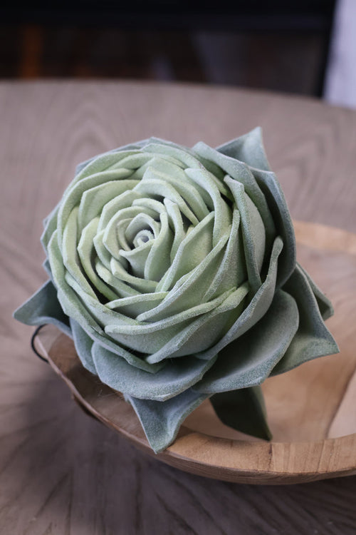 Silk dusty rose echeveria succulent pick for transitional everyday home decor from Magnolias Home Decor