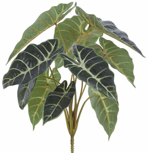 Silk green elephant ear philo leaf bush outdoor safe for transitional everyday home decor from Magnolias Home Decor