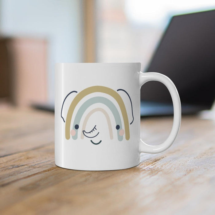 Kids Mug Neutral Jungle Animal Elephant, Kids Gift Mug, Child Mug, Kids Gift, Drinkware