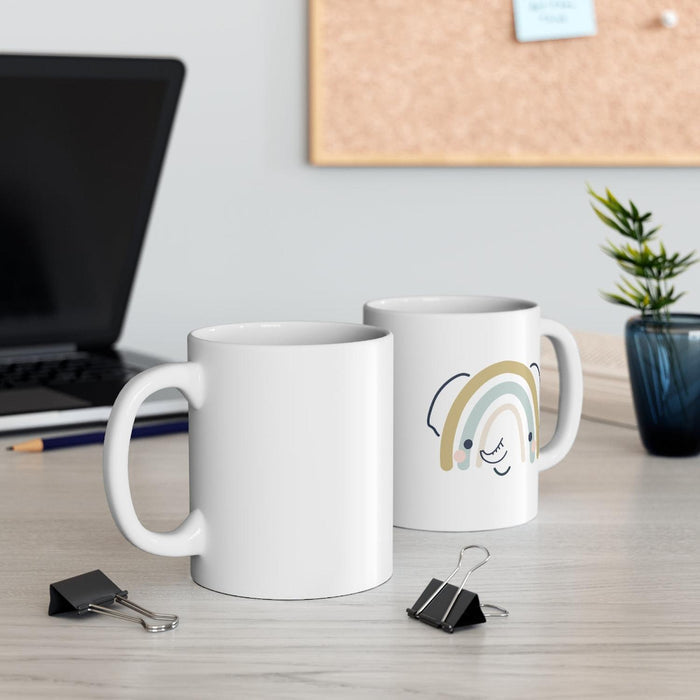Kids Mug Neutral Jungle Animal Elephant, Kids Gift Mug, Child Mug, Kids Gift, Drinkware