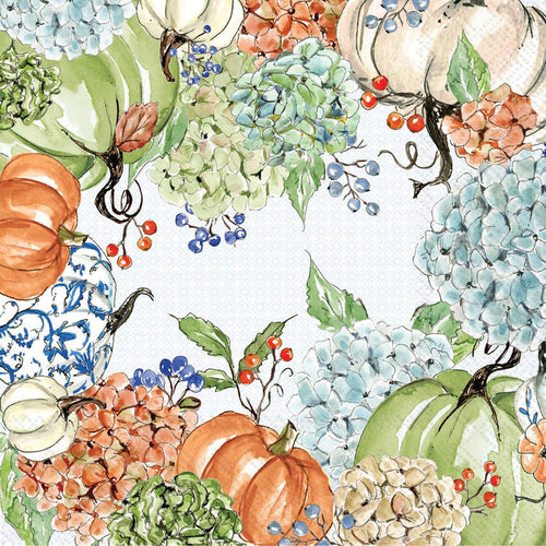 Fall Hydrangea Allover Cocktail Napkins Set of 20