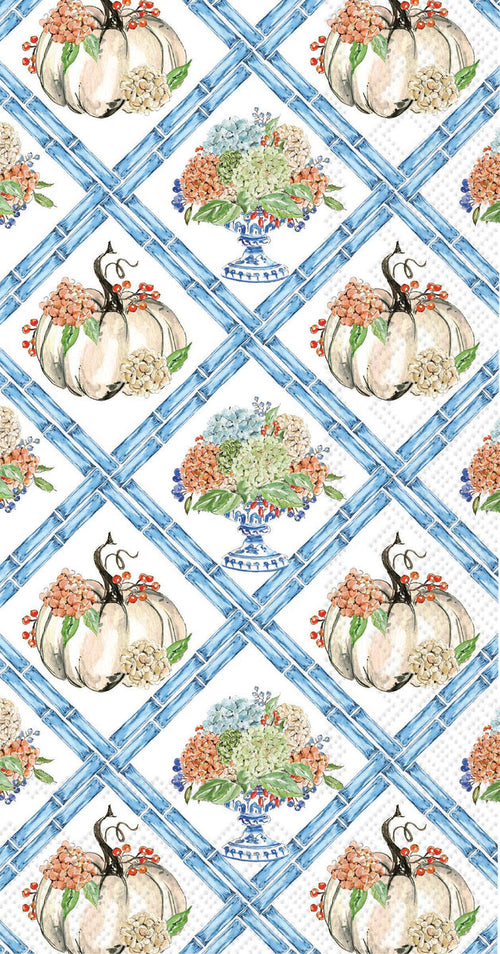 Fall Hydrangea Trellis Guest Towels Set of 16