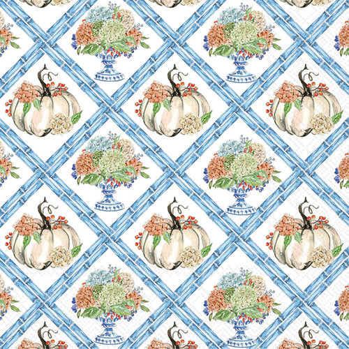 Fall Hydrangea Trellis Luncheon Napkins Set of 20