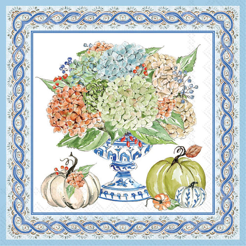 Fall Hydrangea Urn Cocktail Napkins Set of 20