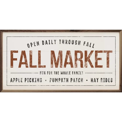 Fall Market White Wood Art