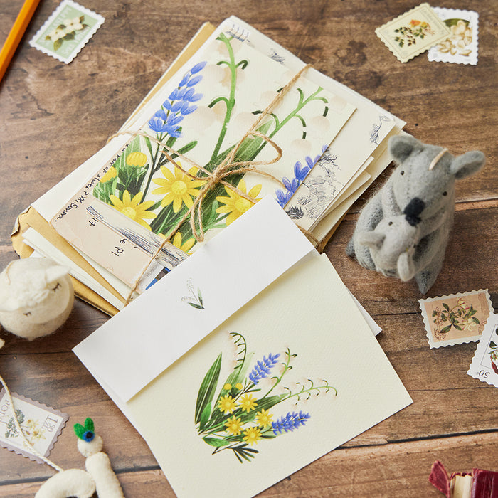 Flower Bouquets Assorted Greeting Cards - Set of 4