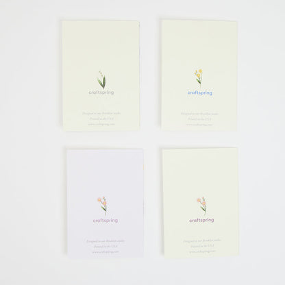 Flower Bouquets Assorted Greeting Cards - Set of 4