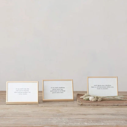 Framed Saying - 3 Styles