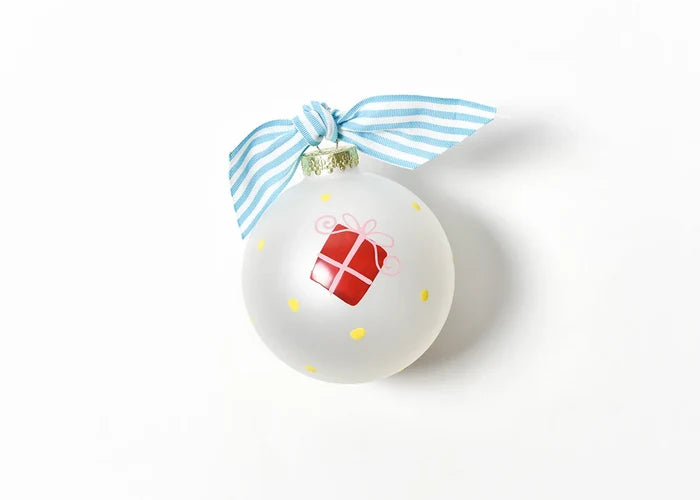 Friends Are The Best Present Glass Ornament