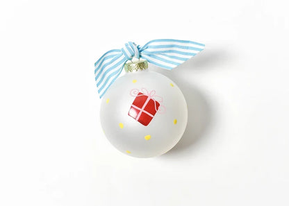 Friends Are The Best Present Glass Ornament