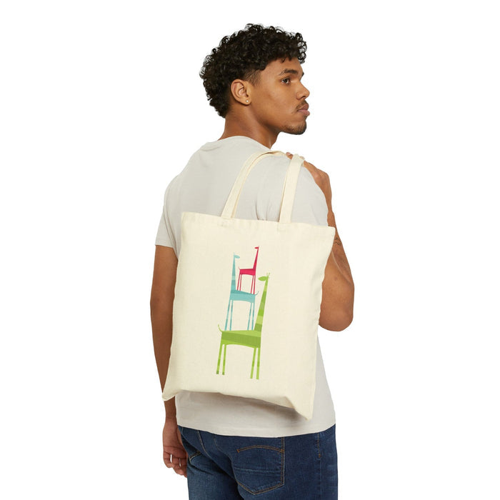 Kids Cotton Canvas Tote Bags Jungle Animals Giraffe, Gender Neutral, Kids Tote Bag, Kids Toddler Tote Bags, Kids Cotton Bags, Kids Reusable Bags, Kids Shopper Bags, Kids Gifts, Made in USA | Pippa + June