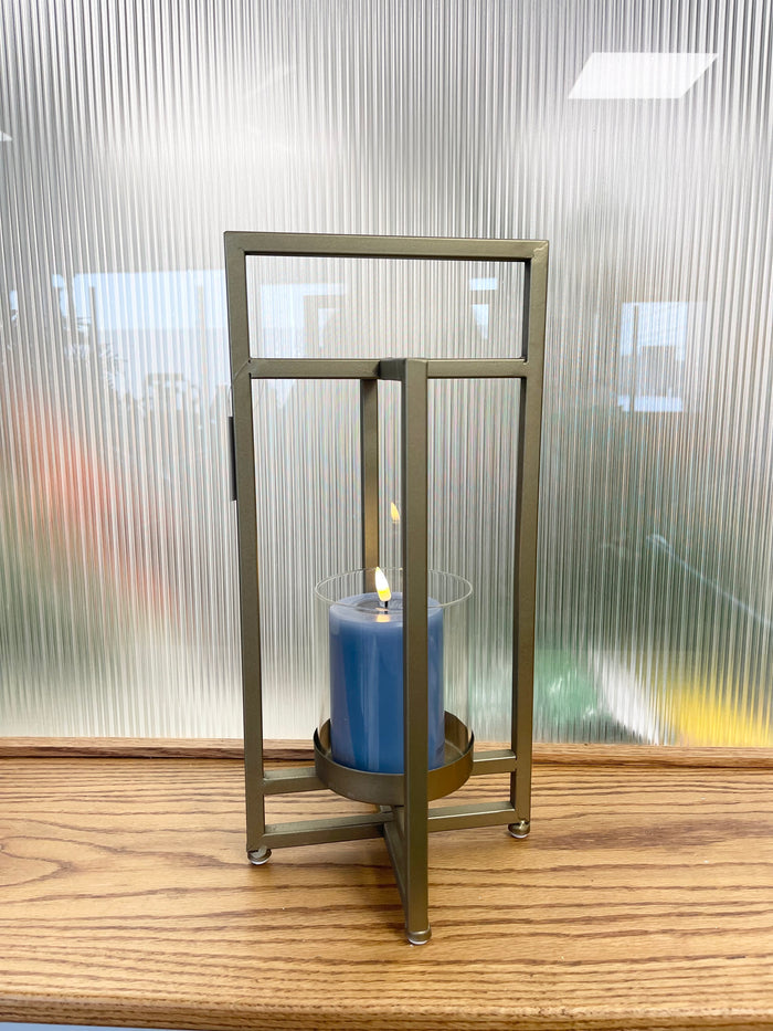 Gold Metal Lantern Candleholder