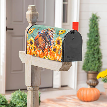 Polyester grateful gatherings turkey mailbox cover outdoor safe for farmhouse traditional fall home decor from Magnolias Home Decor