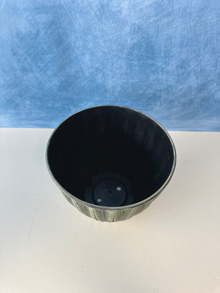 Grey Round Flower Pot