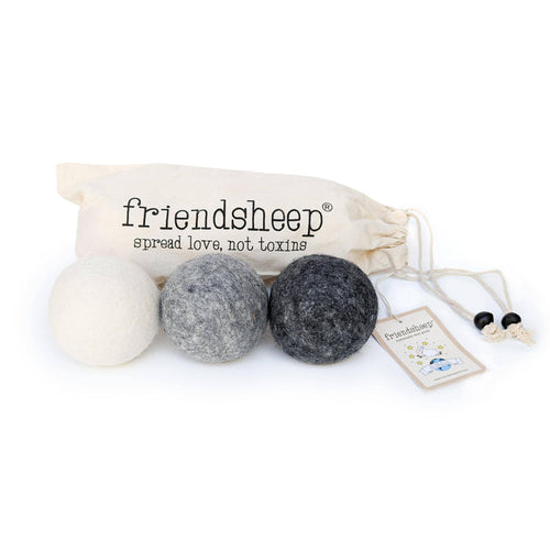 Grey mix trio eco wool dryer ball set of 3 for laundry gift from Magnolias Home Decor