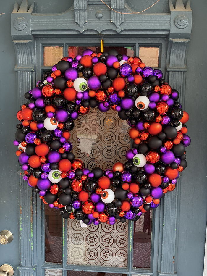 Halloween Mixed Ball Glitter Eyeball Wreath
