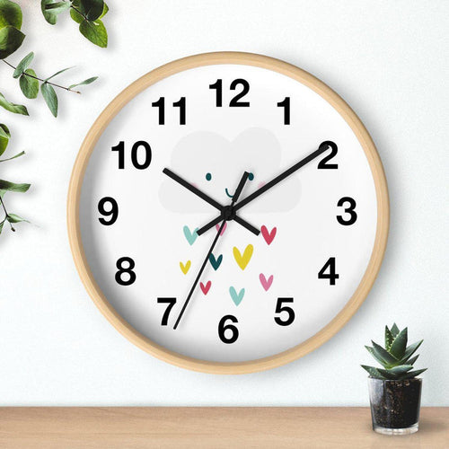 Kids Wall Clock, Happy Cloud Wall Clock, Silent Non Ticking Wall Clock, Children's Wall Clock, Nursery Wall Clock, Toddler Wall Clock, Baby Room Clock, Playroom Wall Clock, Girls Bedroom Wall Clock, Kids Room Decor, Made in the USA | Pippa + June