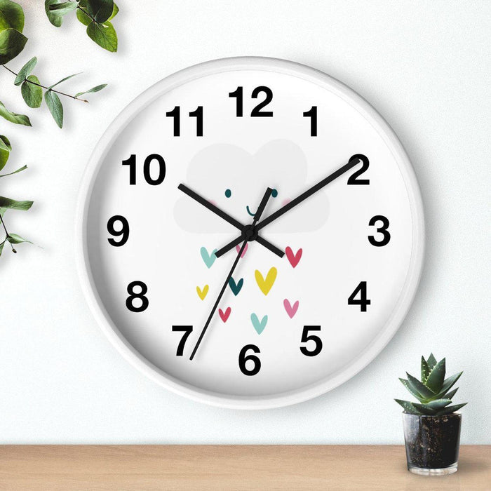Kids Wall Clock, Happy Cloud Wall Clock, Silent Non Ticking Wall Clock, Children's Wall Clock, Nursery Wall Clock, Toddler Wall Clock, Baby Room Clock, Playroom Wall Clock, Girls Bedroom Wall Clock, Kids Room Decor, Made in the USA | Pippa + June