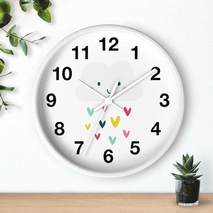 Kids Wall Clock, Happy Cloud Wall Clock, Silent Non Ticking Wall Clock, Children's Wall Clock, Nursery Wall Clock, Toddler Wall Clock, Baby Room Clock, Playroom Wall Clock, Girls Bedroom Wall Clock, Kids Room Decor, Made in the USA | Pippa + June