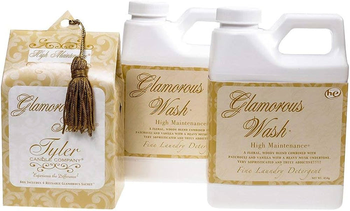 Tyler Candle High Maintenance glamorous gift suite V laundry wash sachets for gift from Magnolias Home Decor