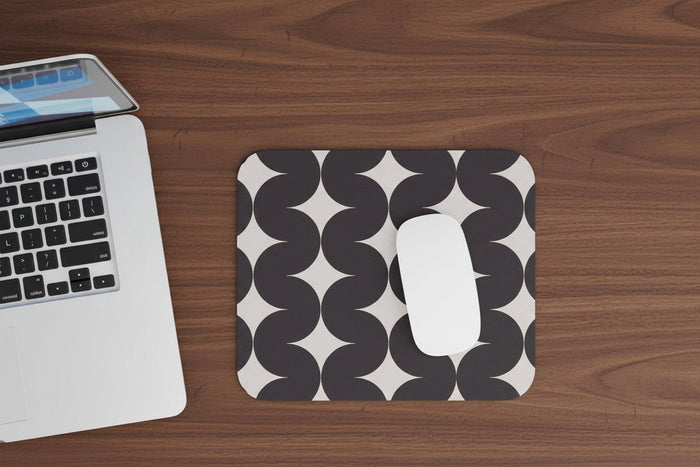 Modern Mouse Pad Geometric Black White, Modern Computer and IT Accessories, Office Decor, Made in the USA | Pippa + June