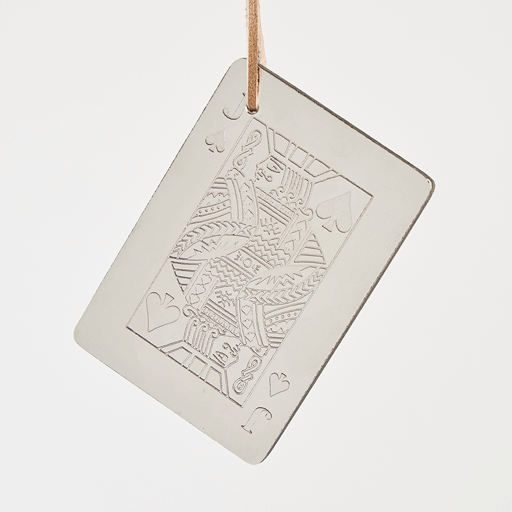 Jack Card Ornament - Nickel