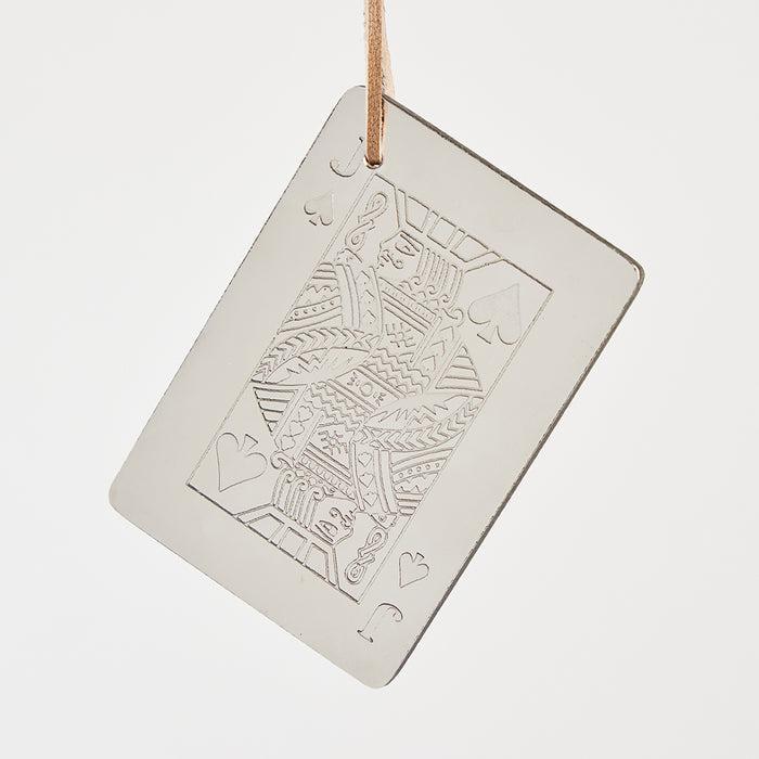 Jack Card Ornament - Nickel