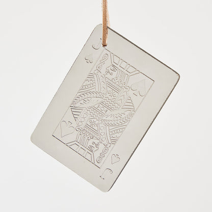 Jack Card Ornament - Nickel