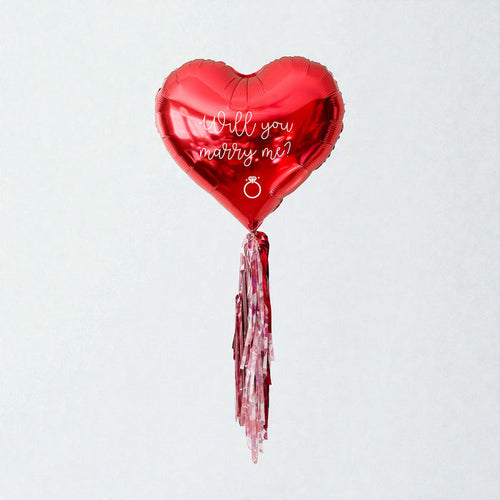 Jumbo Red Heart Proposal Balloon with Decals