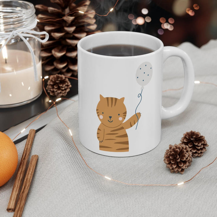 Kids Mug Neutral Kitty Cat, Kids Gift Mug, Child Mug, Kids Gift, Drinkware