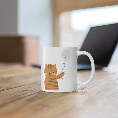 Kids Mug Neutral Kitty Cat, Kids Gift Mug, Child Mug, Kids Gift, Drinkware