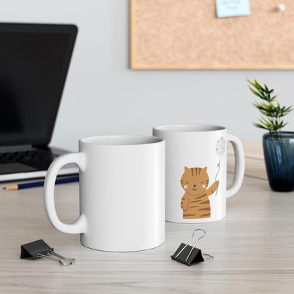 Kids Mug Neutral Kitty Cat, Kids Gift Mug, Child Mug, Kids Gift, Drinkware
