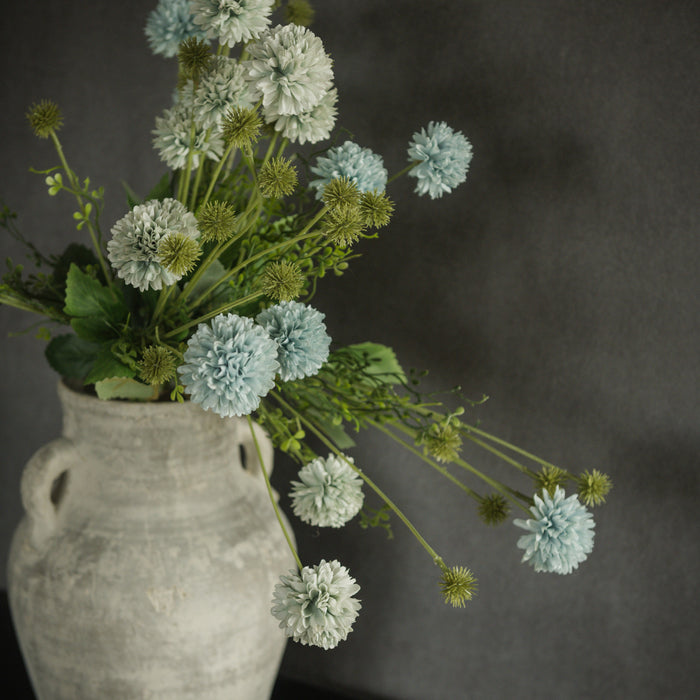 Silk light blue pom pom bundle 23.5 inch for transitional everyday home decor from Magnolias Home Decor