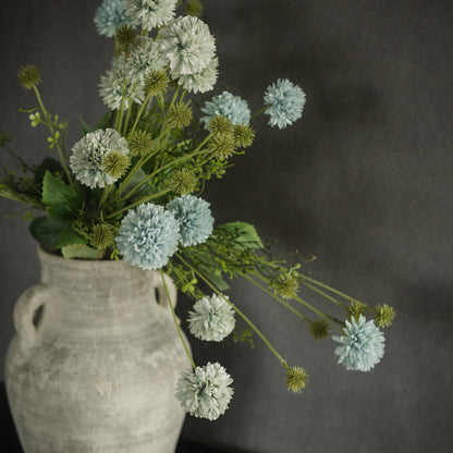 Silk light blue pom pom bundle 23.5 inch for transitional everyday home decor from Magnolias Home Decor