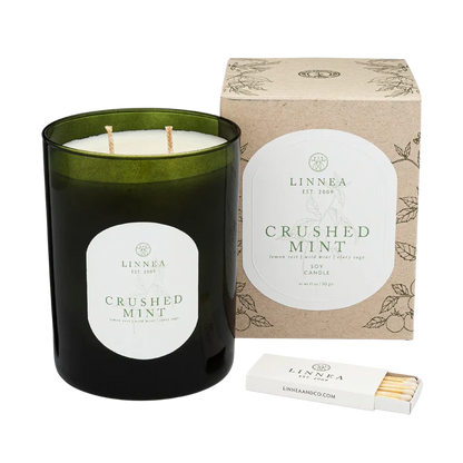 Linnea Crushed Mint Large 2-Wick Candle (11 oz)