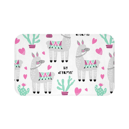 Girls Bath Mat Llamas, Kids Bathroom Decor, Kids Modern Decor | Pippa + June