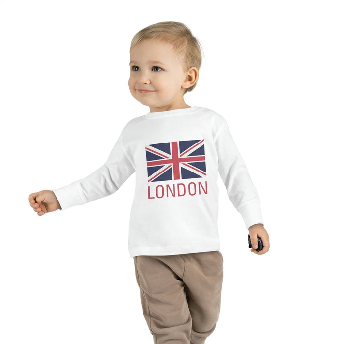 Kids Long Sleeve Cotton Tee Union Jack London UK, Toddler Tops, Kids Tees, Kids Tops, Kids Clothing, Made in the USA