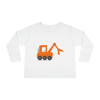 Boys Long Sleeve Cotton Top Transport Construction Truck, Boys Tops, Boys Cotton Tee, Boys Toddler Tops, Boys Clothing, Made in the USA | Pippa + June