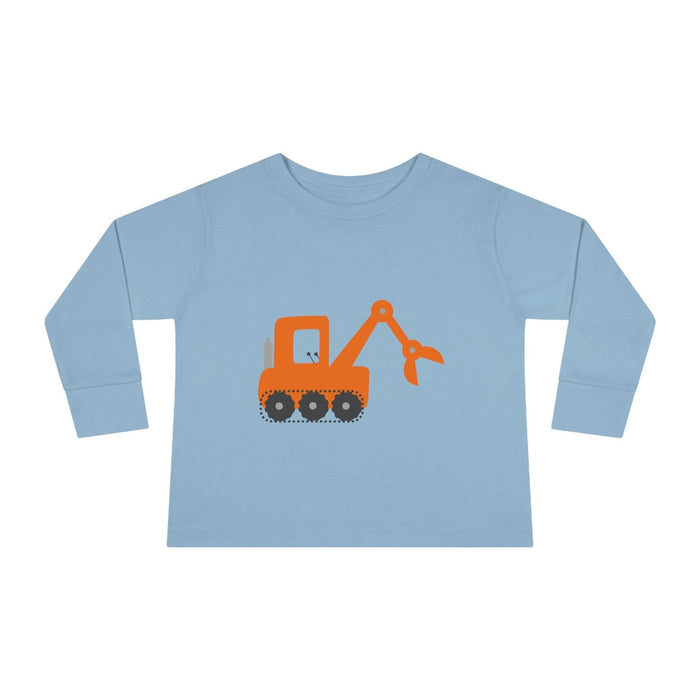 Boys Long Sleeve Cotton Top Transport Construction Truck, Boys Tops, Boys Cotton Tee, Boys Toddler Tops, Boys Clothing, Made in the USA | Pippa + June